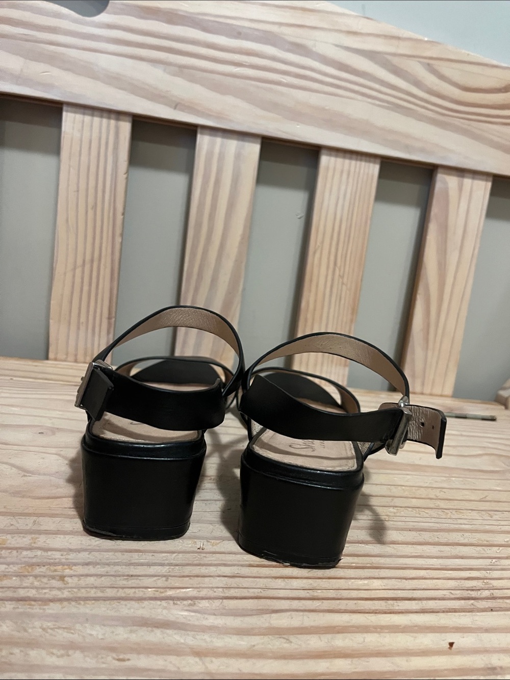 Shellys London Black Ankle-Strap Heeled Sandals - Picture 5 of 6